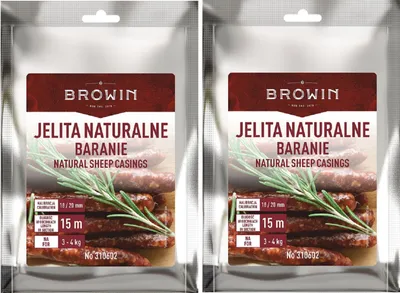 Produktbild von 2 x Naturdarm Schafsdärme Lammdärme Kaliber 18/20 mm 15 m Schaf Darm