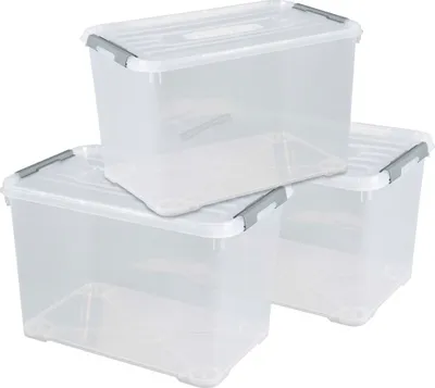 Produktbild von 3-er Set HANDY+ Box 65L transparent