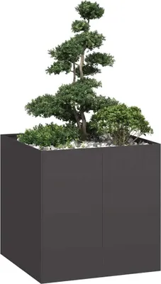 Zdjęcie produktu dla vidaXL Sadzarka czarna 80x80x80 cm stalowa