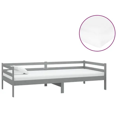 Zdjęcie produktu dla Łóżko Dzienne Drewniane 90x200 Brązowe z Materacem Jednoosobowe do Sypialni