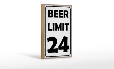 Produktbild von Holzschild Spruch 12x18cm BEER Limit 24 Bier Metal Dekoration