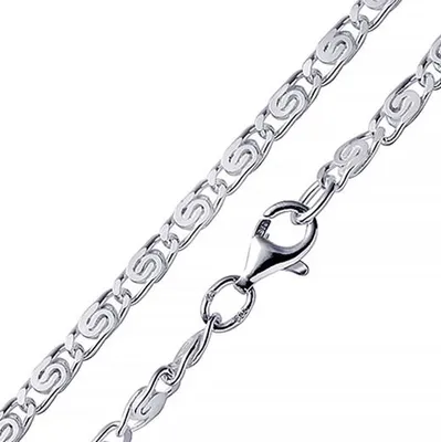 Produktbild von MATERIA S-Panzerkette Silber 925 Kette diamantiert 5mm - Männer Herren Halskette rhodiniert 55 60 70 cm K113