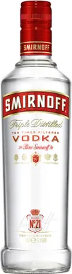 Produktbild von Smirnoff Red No. 21 Premium Vodka Triple Destilled, Wodka, Alkohol, Alkoholgetränk, Flasche, 37.5 %, 500 ml, 713197