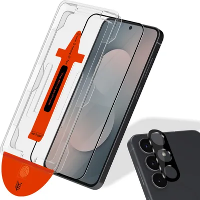 Produktbild von 1-Pack Samsung S25 FE Displayschutzfolie & 1-Pack Kameraschutz - Gehärtetes Glas | [Automatische Installation] - Blasenfrei