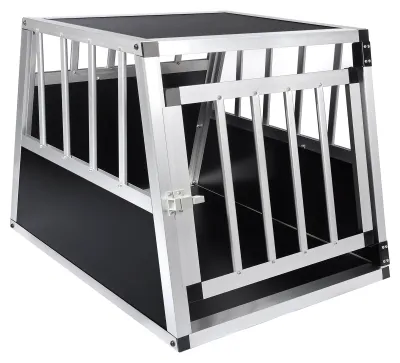 Produktbild von EUGAD Hundetransportbox Aluminium, Hundebox Auto Kofferraum