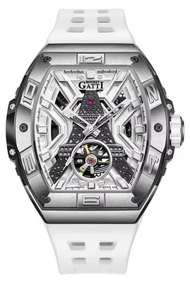 Immagine prodotto di Orologio da uomo Bonest Gatti Dominatore, automatico, scheletrato, bianco