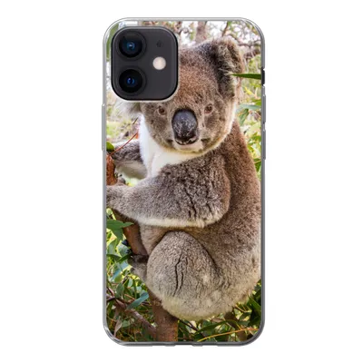 Produktbild von MuchoWow® Handyhülle Schutzhülle Hülle für iPhone 12 Koala - Baum - Blätter - Kinder - Jungen - Mädchen Silikon Softcase Handy Hülle - Schutzhülle