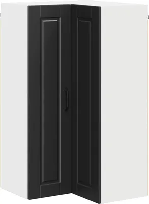 Image de Armoire d'angle murale vidaXL PORTO, noir, 57 x 57 x 100 cm, aggloméré