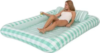 Obrázok produktu pre Veľký nafukovací matrac pre dospelých, 205 x 140 x 25 cm, opaľovanie, pláž