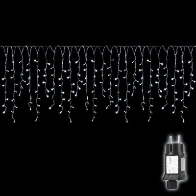 Productafbeelding van Salcar 10 meter, 400 LED-lichtketting, "IJzelregen" LED-lichtketting, kerstverlichting, lichtgordijn voor ramen, 8 lichtmodi - koud wit