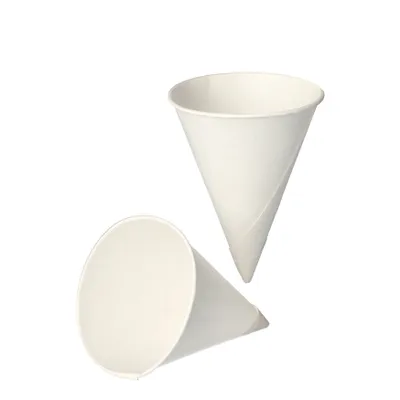 Zdjęcie produktu dla PAPSTAR  88618 Spitzbecher aus Zuckerrohrpapier weiß 120 ml(S)