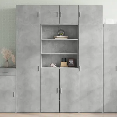 Produktbild von vidaXL Highboard Betongrau 80x42,5x185 cm Holzwerkstoff
