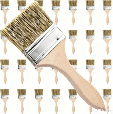Obrázok produktu pre Sada štetcov, ploché štetce, 7,5 cm, 30 kusov, vhodné na maliarske práce