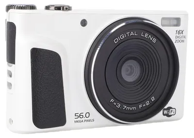 Produktbild von 4K-Digitalkamera mit 2,88-Zoll-Klappdisplay (180°), 56-MP-Kamera, 1080p-HD-Auflösung, 16-fach-Zoom, Bildstabilisierung, Gesichtserkennung – tragbare Kamera für die Reisefotografie