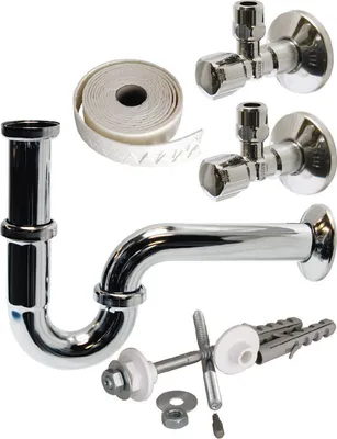 Produktbild von Sanitop-Wingenroth Schell Installationsset für Waschtischmontage, Metall-verchromt, 1 Stück, 1 1/4 Zoll x 32 mm, chrom, 22313 3