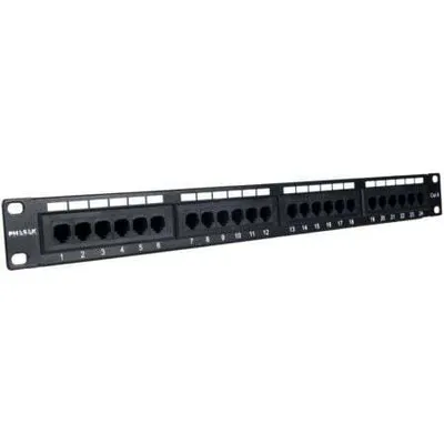 Image de Phasak Panneau de brassage 19 " 24P Cat.6 UTP RJ45 DUAL 1U -Polyuréthane2420