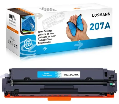 Immagine prodotto di LOSMANN 207A W2211A, toner compatibile con chip, per HP 207A 207X W2211X, sostituisce i toner HP Color LaserJet Pro MFP M283fdw, M255dw, M282nw, M283fdn, M255nw (ciano)