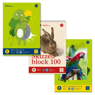 Zdjęcie produktu dla Zestaw artystyczny Lumart format A4 - blok do rysowania, blok do malowania i blok do szkicowania
