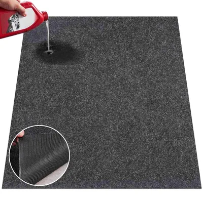Produktbild von VEVOR Garagenbodenmatte, 2,28 x 6,1 M Wasserdichter Schutz vor Wasser, Schnee, Regen, Schlamm und Öl für Autos, Rutschfeste, strapazierfähige Auffangmatte mit TPE-Undurchlässigem Rücken & leicht zu reinigen & zuschneidbar, 7.5 x 20 ft