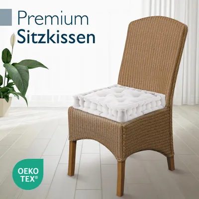 Immagine prodotto di Beautissu Set di 2 cuscini da pavimento Mila, 50x50 cm, naturale
