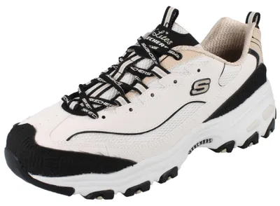 Produktbild von SKECHERS DŽLites Retro Rewind Damen Sneaker beige schwarz Kunstelder Mesh - Größe: 39