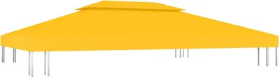 Obrázok produktu pre vidaXL Pavilónová strešná plachta s komínovým prieduchom 310 g/m² 4x3 m žltá