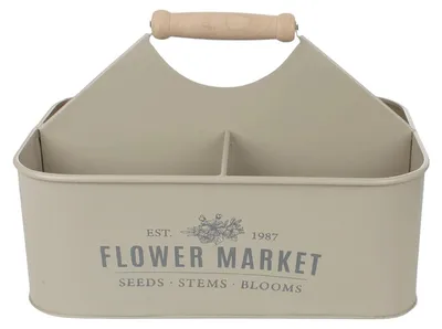 Immagine prodotto di Vaso da fiori in metallo decorativo, color beige