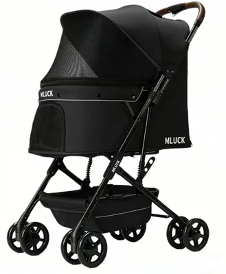 Imagen del producto de Transportador para mascotas, estructura de acero resistente, plegado sencillo con una mano, color