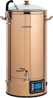 Image de Klarstein Kit Biere a Faire Soi Meme, Kit de Brassage Bière Complet avec Cuve de Brassage de 3000W, 50L, Acier Inoxydable, Mode Automatique, Kit Fabrication Biere, Cuve de Fermentation, Kit Brasseur