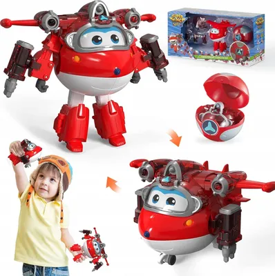 Produktbild von Spielfiguren Super Wings Transforming Jett & Super Iron Ball