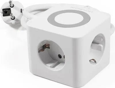 Produktbild von Tischsteckdose McPower "BW-03", 3x Steckdose, 2xUSB-A, 1xUSB-C, QI aufladen