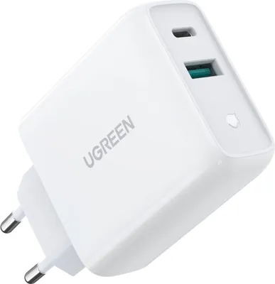 Produktbild von UGREEN 36W Dual Port Charger EU USB-A/USB-C