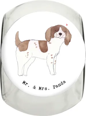 Produktbild von Mr. & Mrs. Panda Bonbonglas English Springer Spaniel Moment L 870ml - Weiß - Geschenk, Glasdose, aufbewahrungsglas, Keksdose, Dose, Vorratsglas, Vorratsbehälter