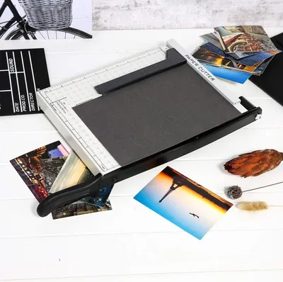 Produktbild von Professioneller Fotoschneider - COOCHEER Hebelschneider für Papierschneider - weiß A4