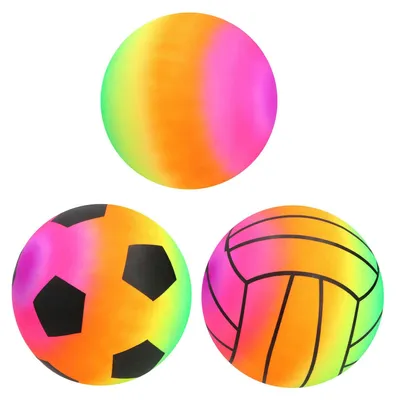 Image de Massamarkt Balle arc-en-ciel PVC 23 cm