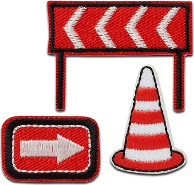 Produktbild von Create Baustelle - Aufnäher, Bügelbild, Aufbügler, Applikationen, Patches, Flicken, zum aufbügeln, Größe: 3,6 x 4,8 cm