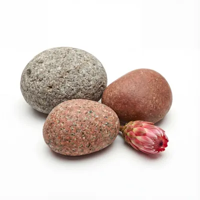 Produktbild von Jütlandkiesel 60-90 mm, Granit, Mehrfarbig, 20 kg Sack, für Garten und Beet