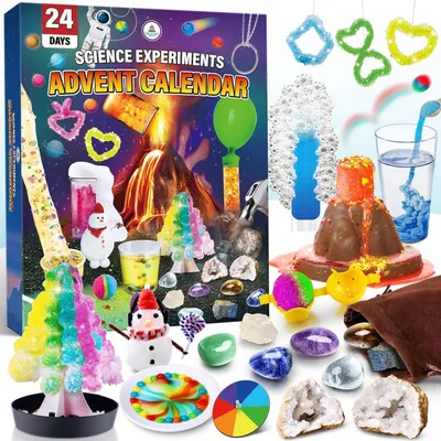 Produktbild von Experimente Adventskalender 2025 für Kinder - 24 tägliche Chemie & Physik Experimente für Jungen & Mädchen