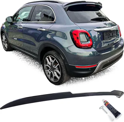 Immagine prodotto di Spoiler sportivo sul tetto spoiler posteriore TOP nero lucido per Fiat 500X dal 2014-