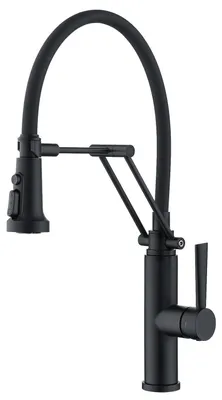 Immagine prodotto di Miscelatore monocomando per lavello da cucina, con doccetta estraibile, 4 getti, colore nero