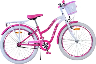 Produktbild von Volare Lovely Kinderfahrrad für Mädchen - 24 Zoll in Pink mit zwei Handbremsen