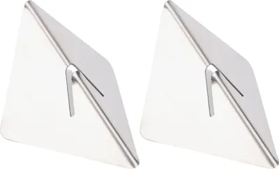 Produktbild von 2 Stück Tischnummernhalter aus Edelstahl, stabil, dreieckig, für Tischkarten, Restaurant-Menüständer