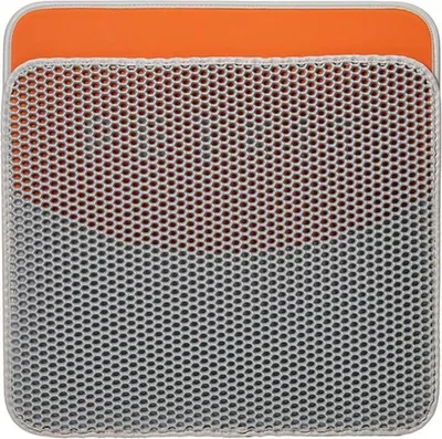 Produktbild von Katzenstreumatte PETKIT, Wasserdicht, Rutschfest, 55 x 55 cm, Grau/Orange, Für PURAMAX & Pura X