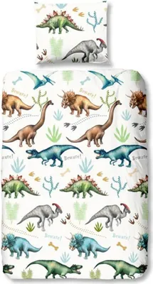 Obrázek produktu pro dobré ráno flanelové povlečení 2-dílné povlečení na přikrývku 140 x 220 cm povlak na polštář 60 x 70 cm Dino 6673.99.01 Multi