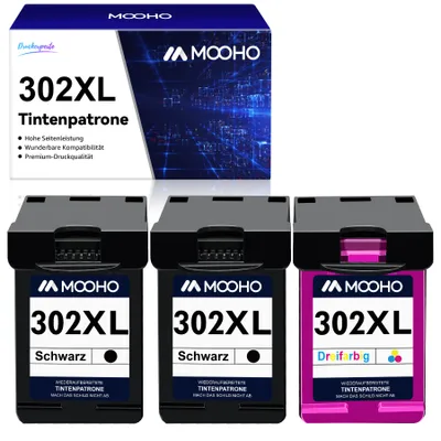A box of ink cartridges and three ink cartridges.