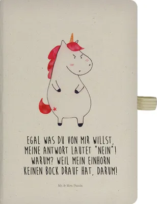 Produktbild von Mr. & Mrs. Panda Journal Einhorn Wut - Transparent - Geschenk, Kladde, Lustig, Reisetagebuch, Tagebuch, Notizbuch A5, Büro, Arbeit, Unicorn, Einhörner