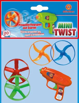 Obrázek produktu pro Paul Günther 1693 - Hra s vrtulemi Mini Twist, létající hra pro děti od 5 let, se startovací pistolí a 4 rotory