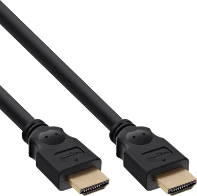 Produktbild von InLine® B-17602P 30er Bulk-Pack InLine® HDMI Kabel, HDMI-High Speed, Stecker / Stecker, verg. Kontakte, schwarz, 2m