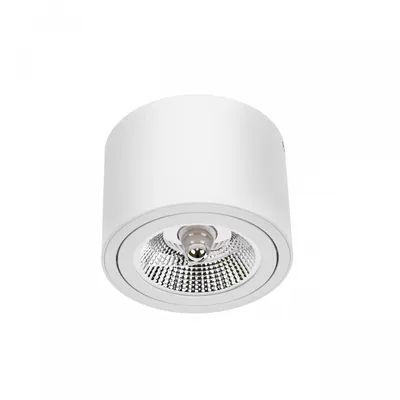 A white cylindrical ceiling light with a reflective interior.