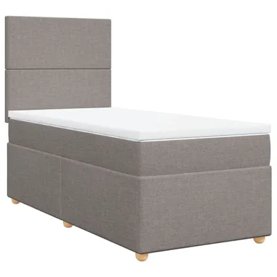 Produktbild von vidaXL Boxspringbett mit Matratze Taupe 90x190 cm Stoff